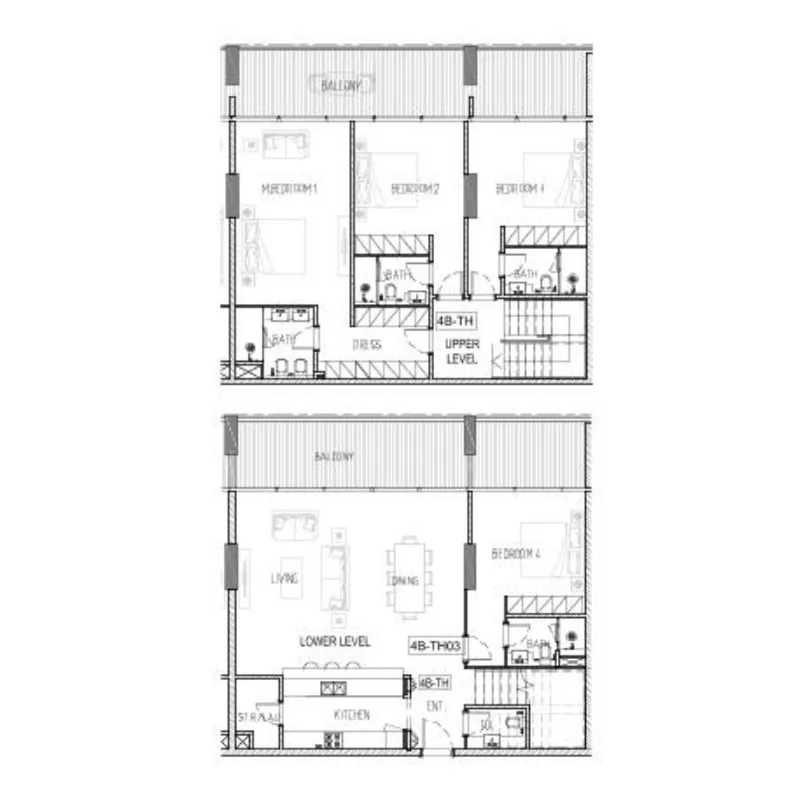 4 bedroom layout