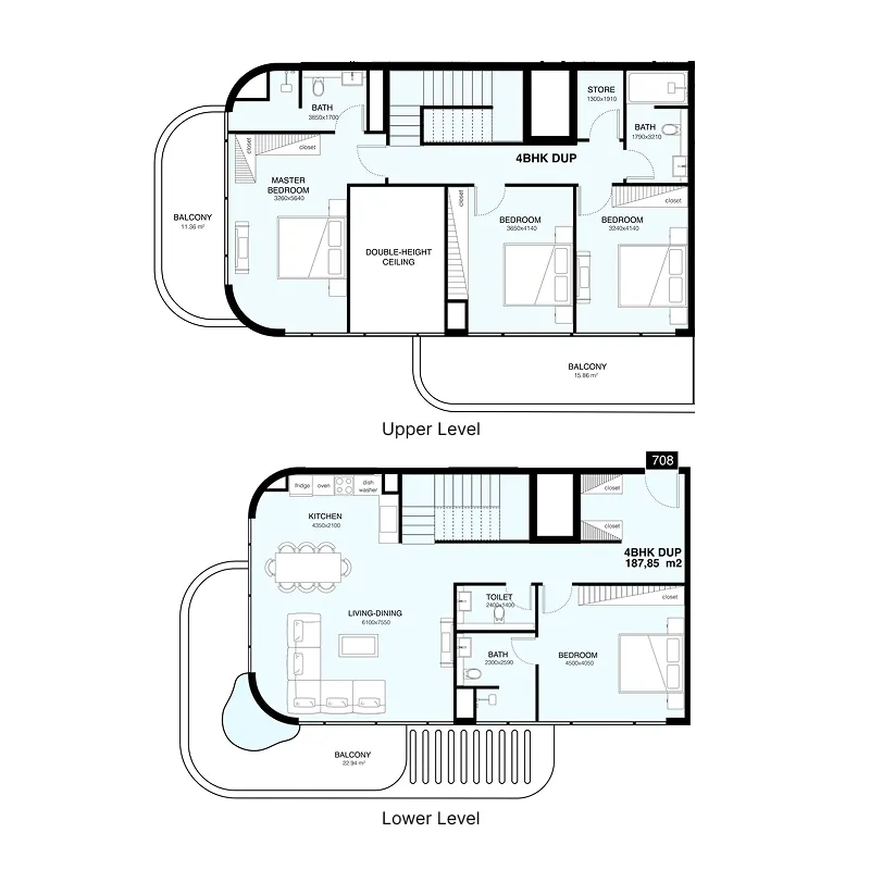 4 bedroom layout