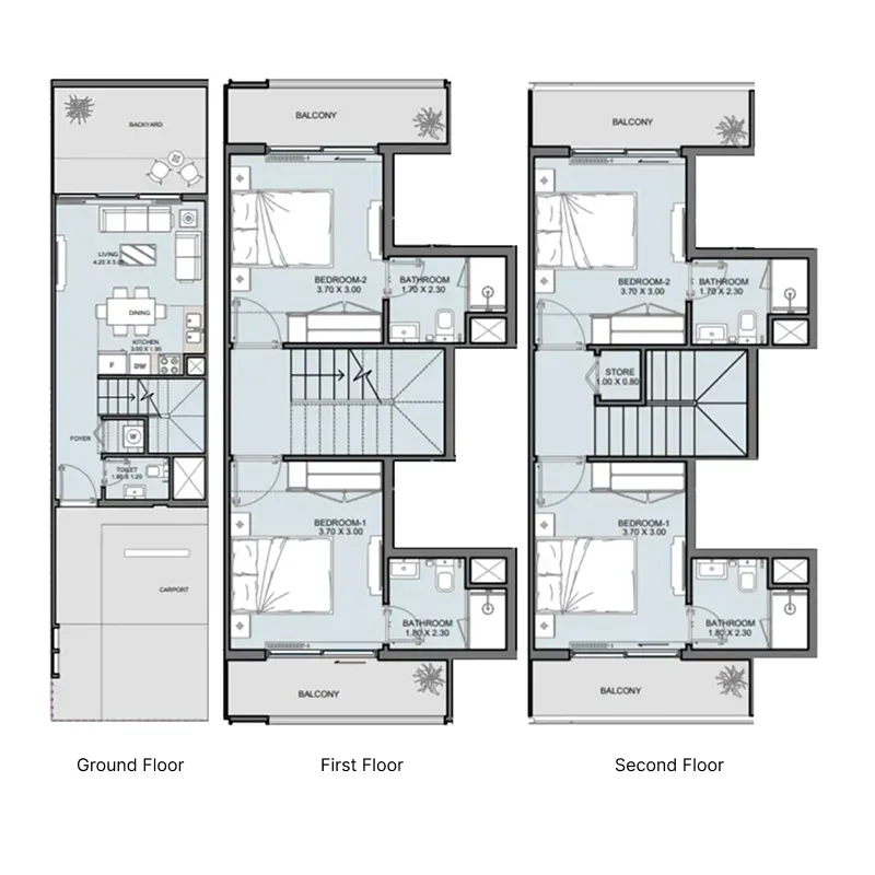 4 bedroom layout