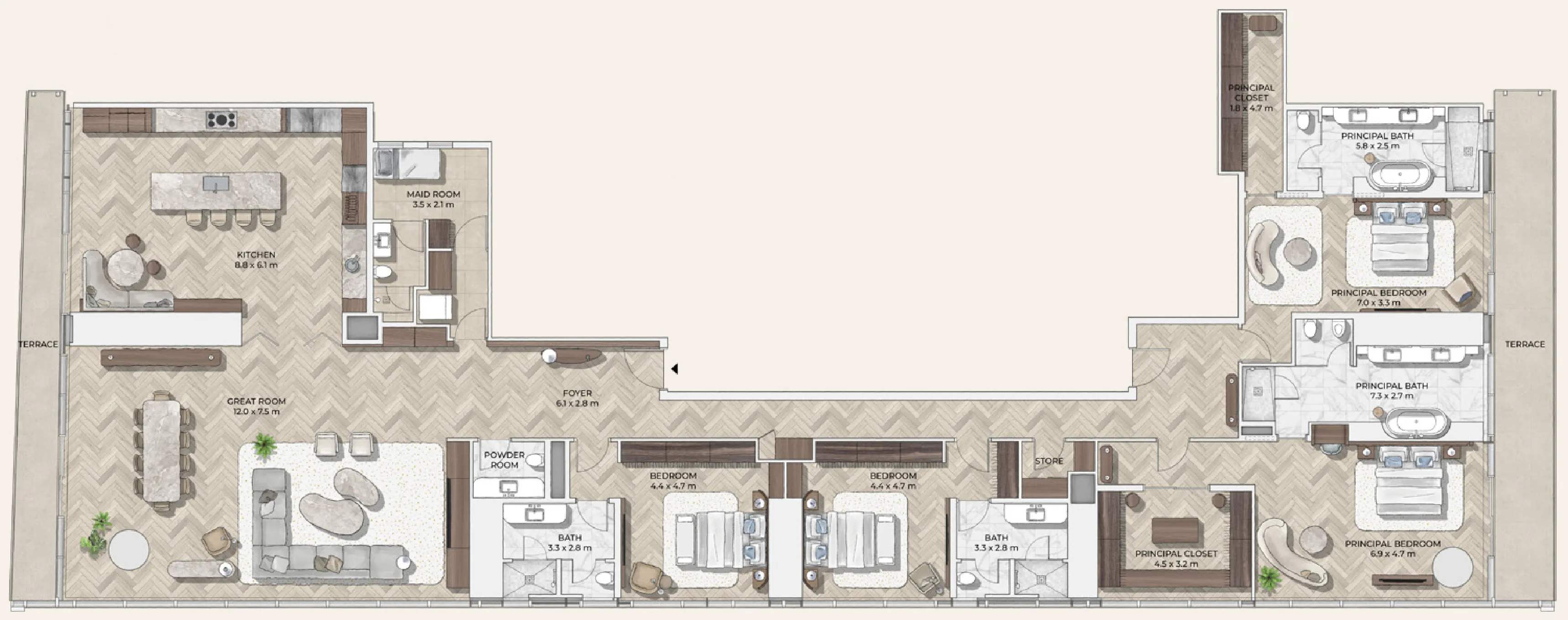 4 bedroom layout