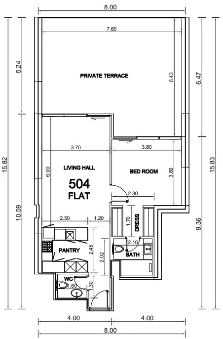 1 bedroom layout