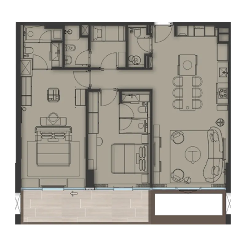 2 bedroom layout