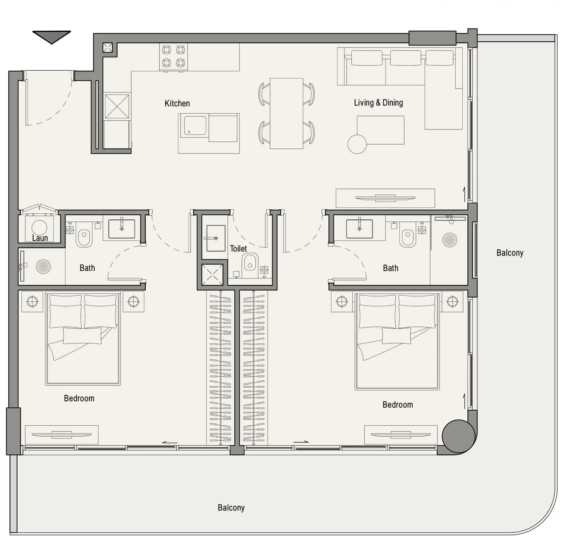 2 bedroom layout