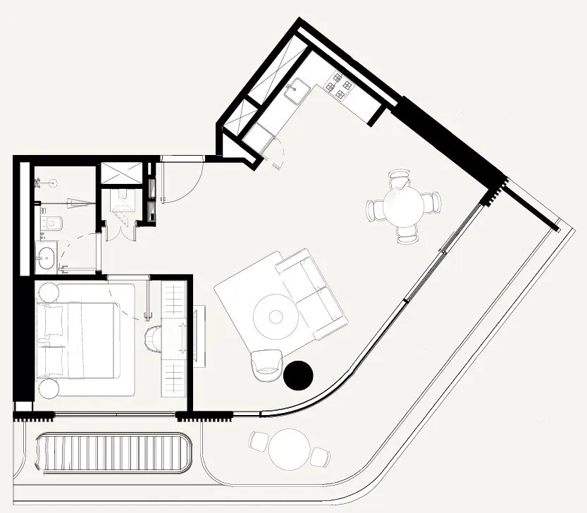 1 bedroom layout