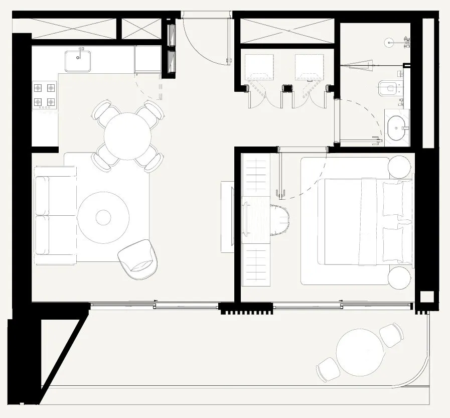 1 bedroom layout