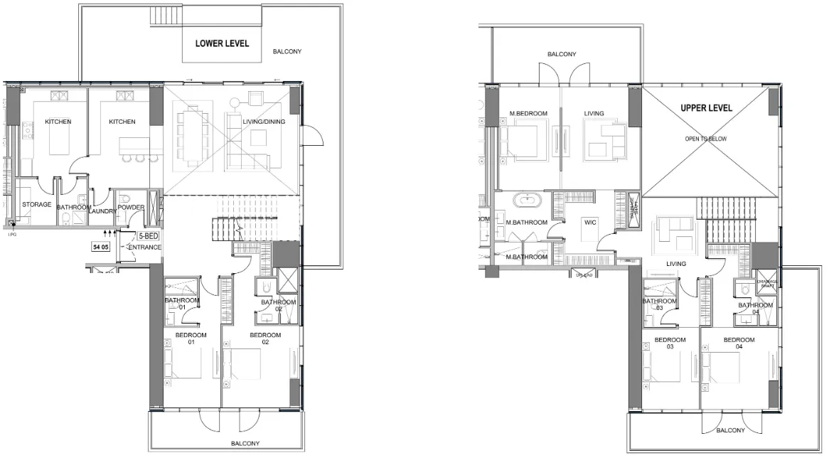 5 bedroom layout