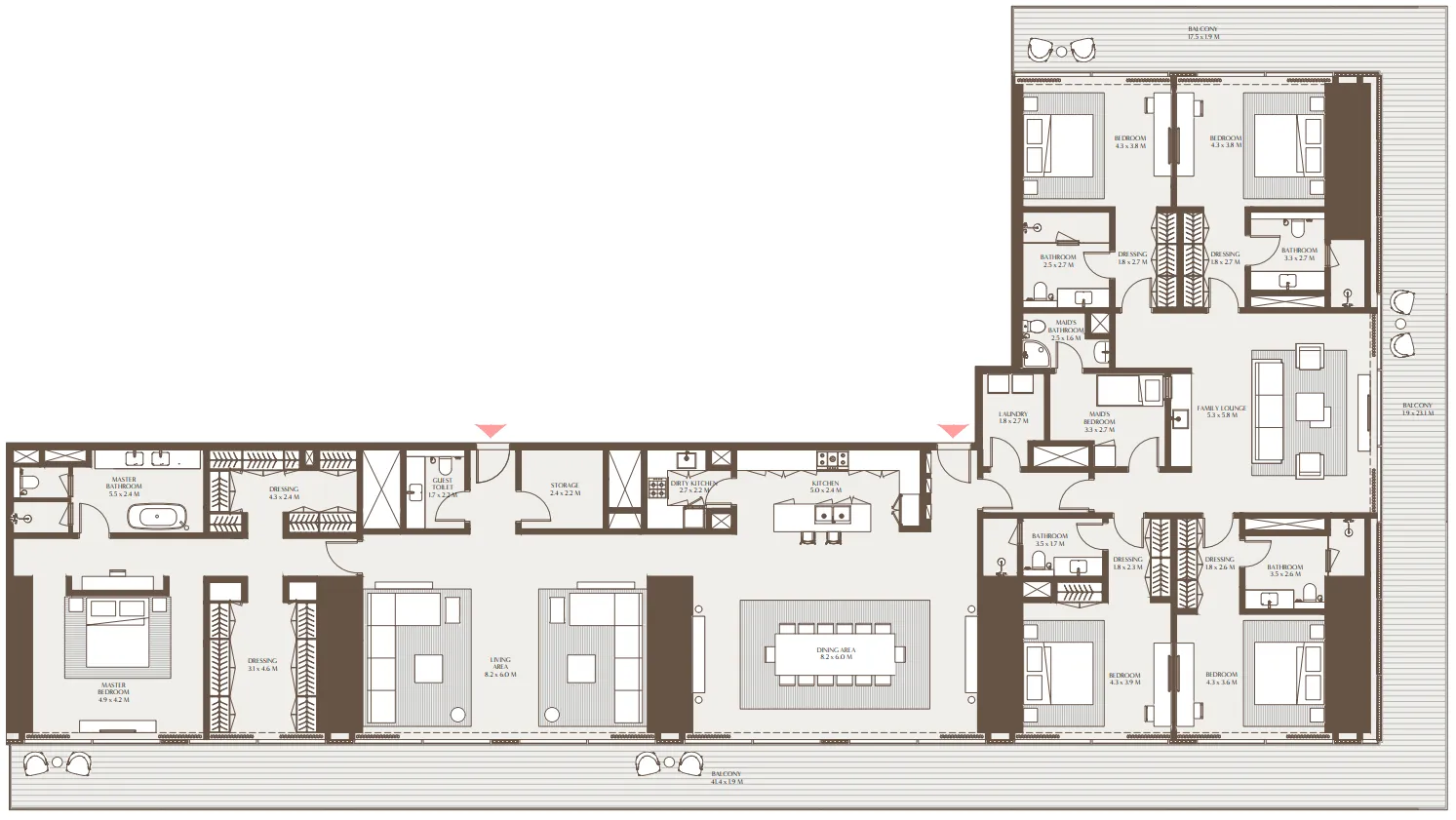 5 bedroom layout