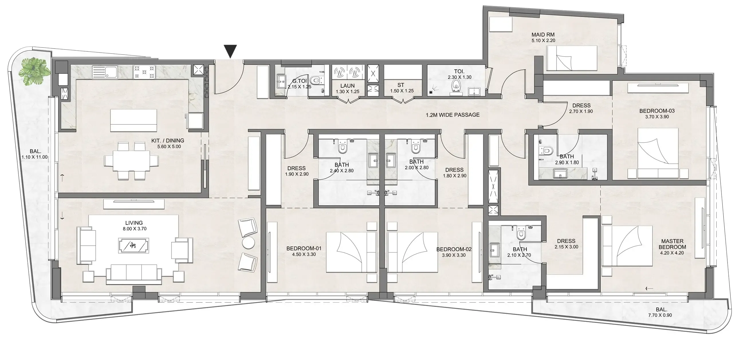 4 bedroom layout