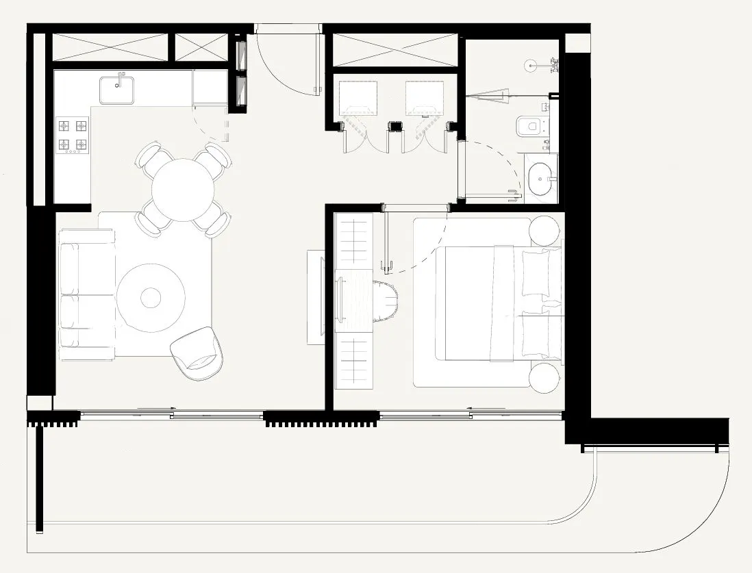 1 bedroom layout