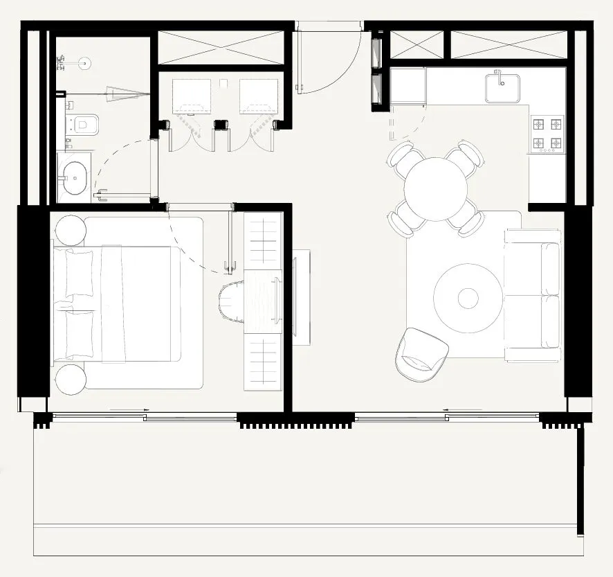 1 bedroom layout