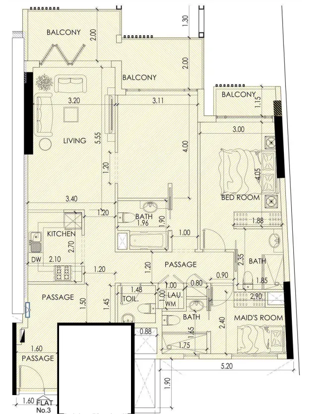 2 bedroom layout