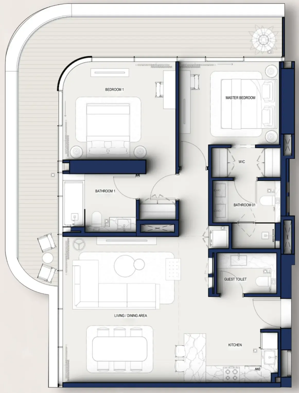 2 bedroom layout