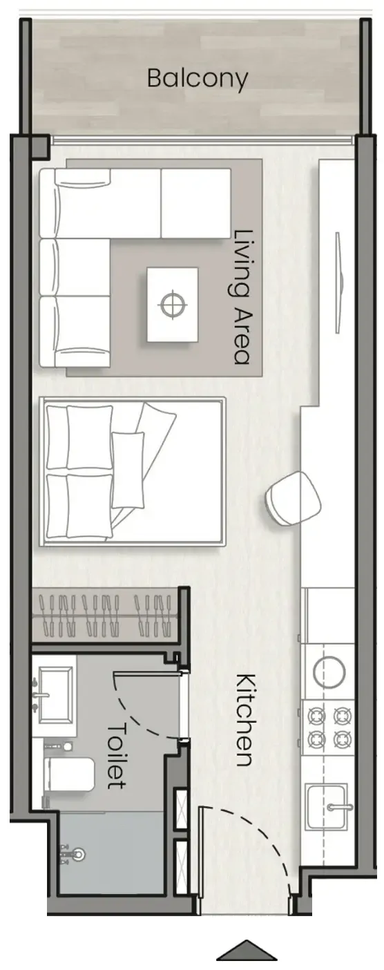 0 bedroom layout