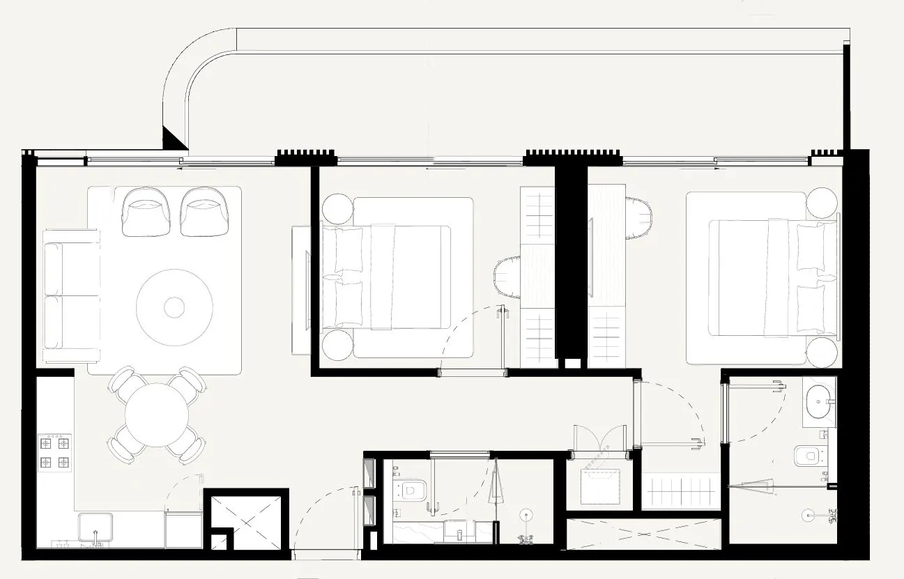 2 bedroom layout
