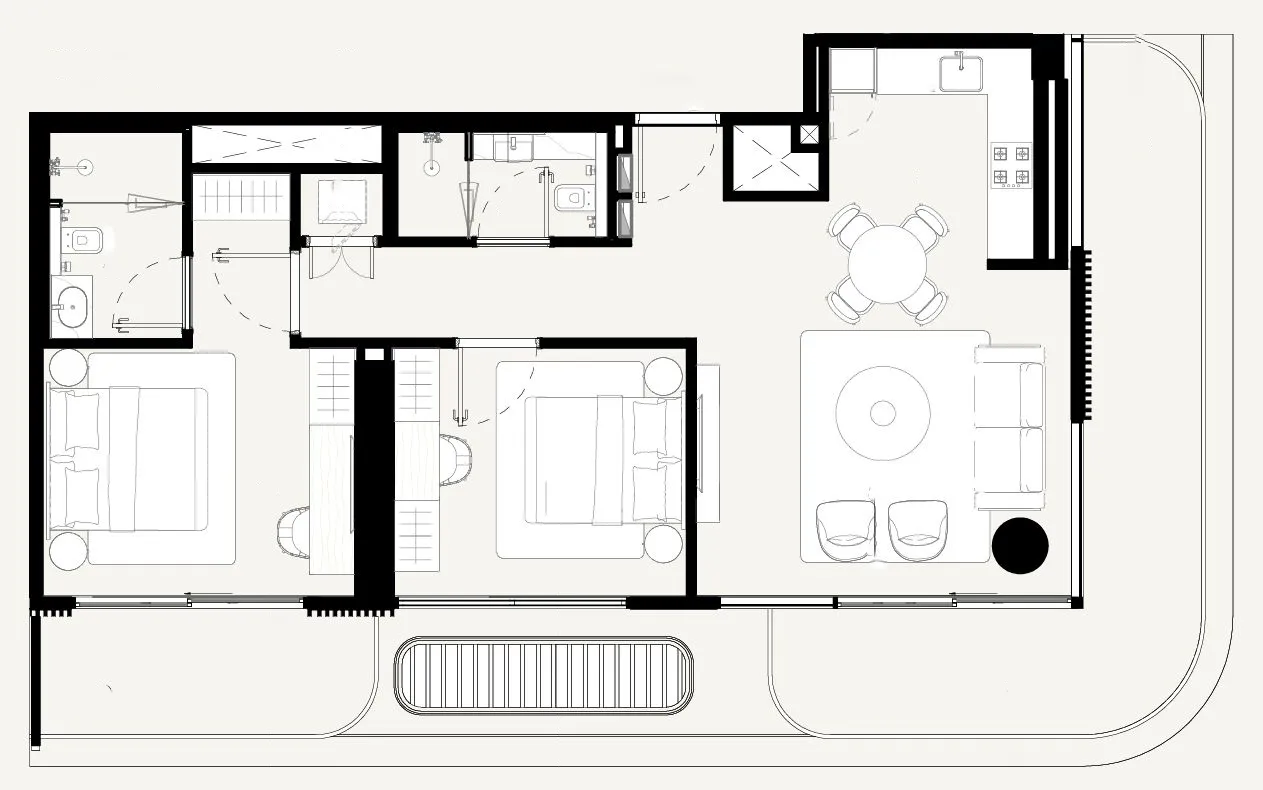 2 bedroom layout