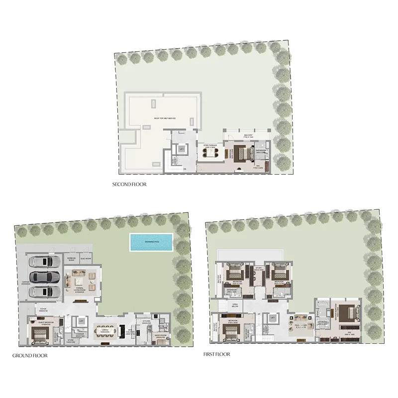 6 bedroom layout