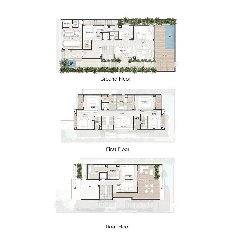 6 bedroom layout