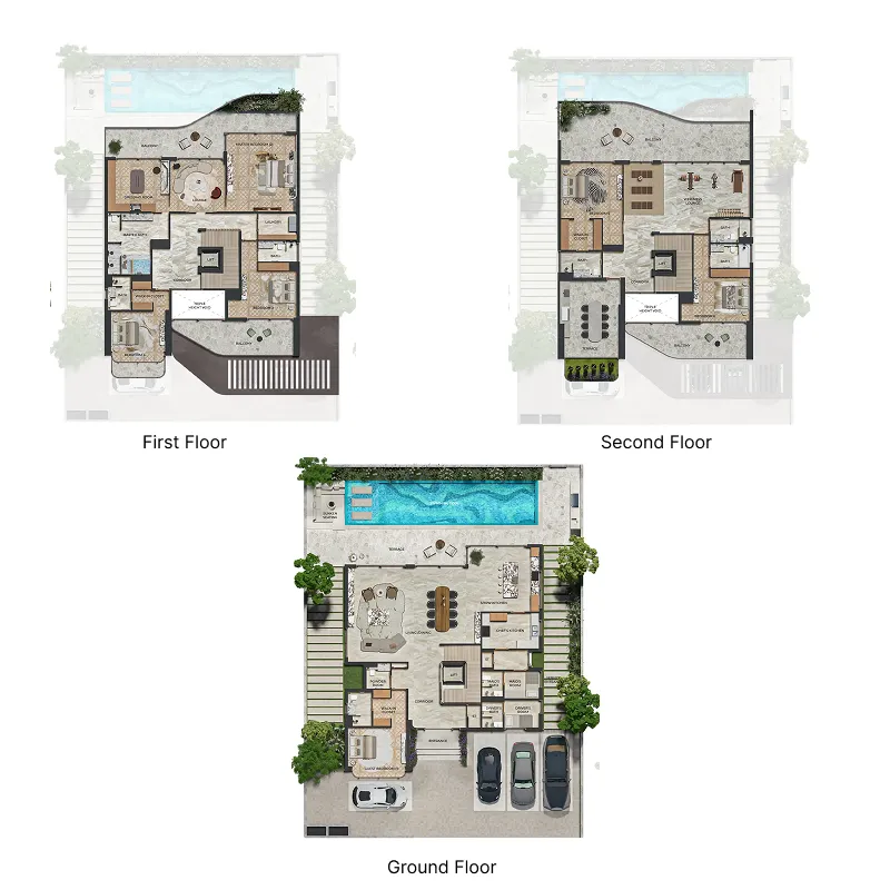 6 bedroom layout