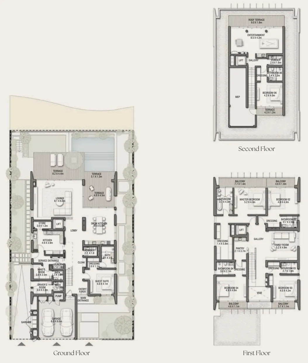 6 bedroom layout