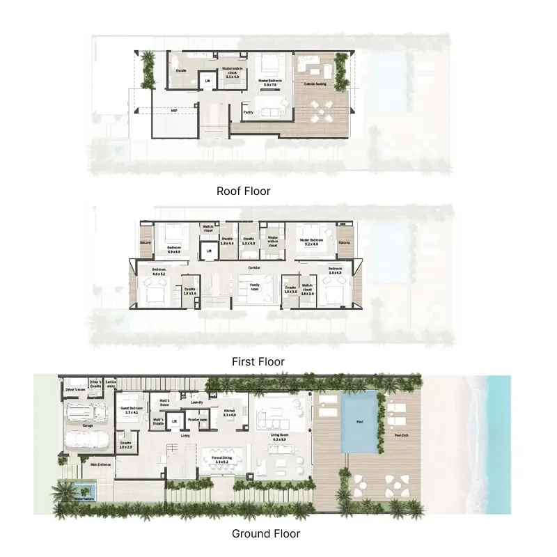 6 bedroom layout