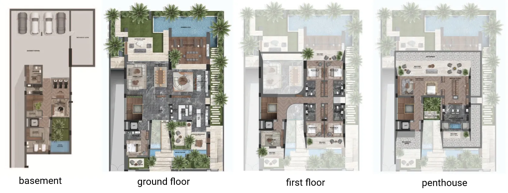 6 bedroom layout