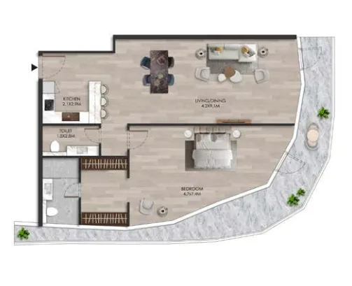 1 bedroom layout