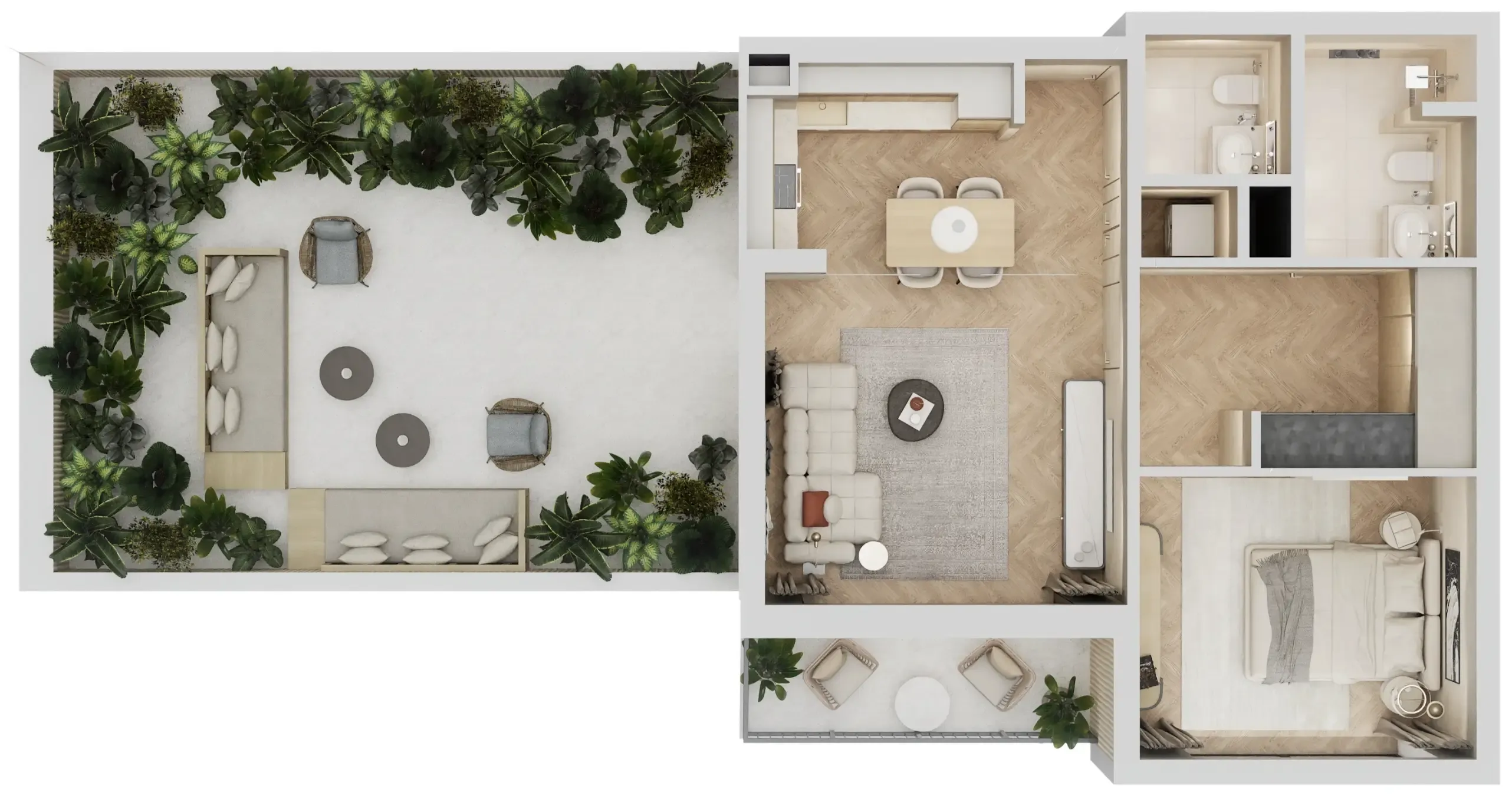 1 bedroom layout