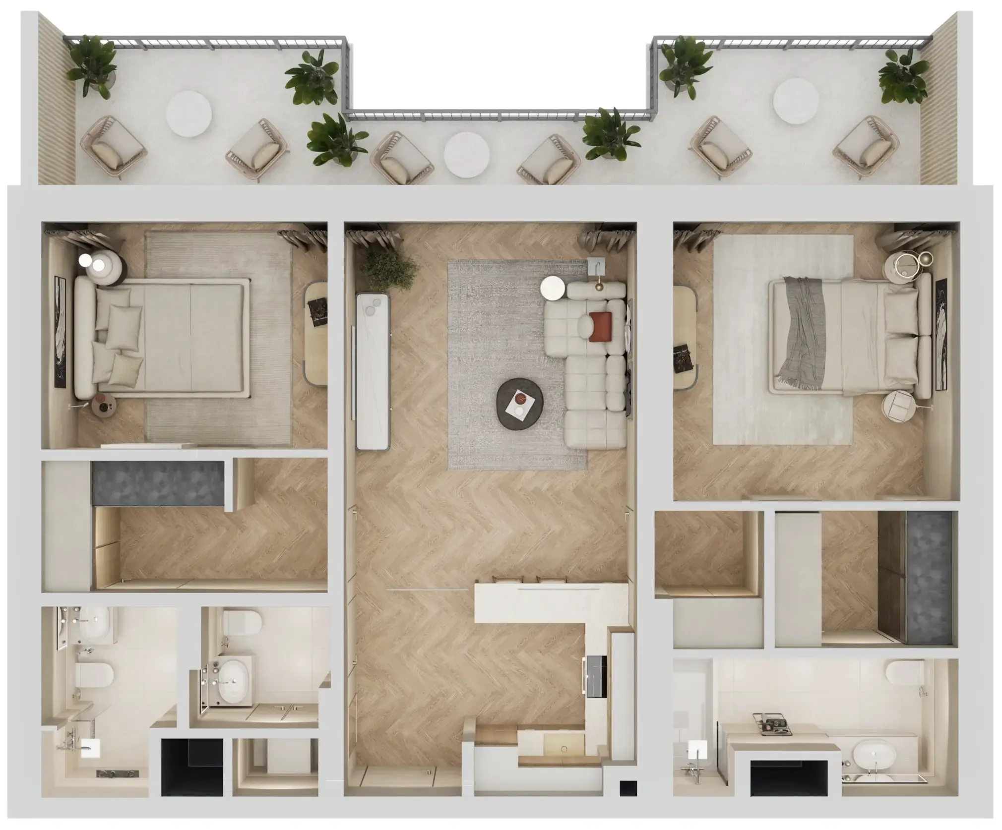 2 bedroom layout