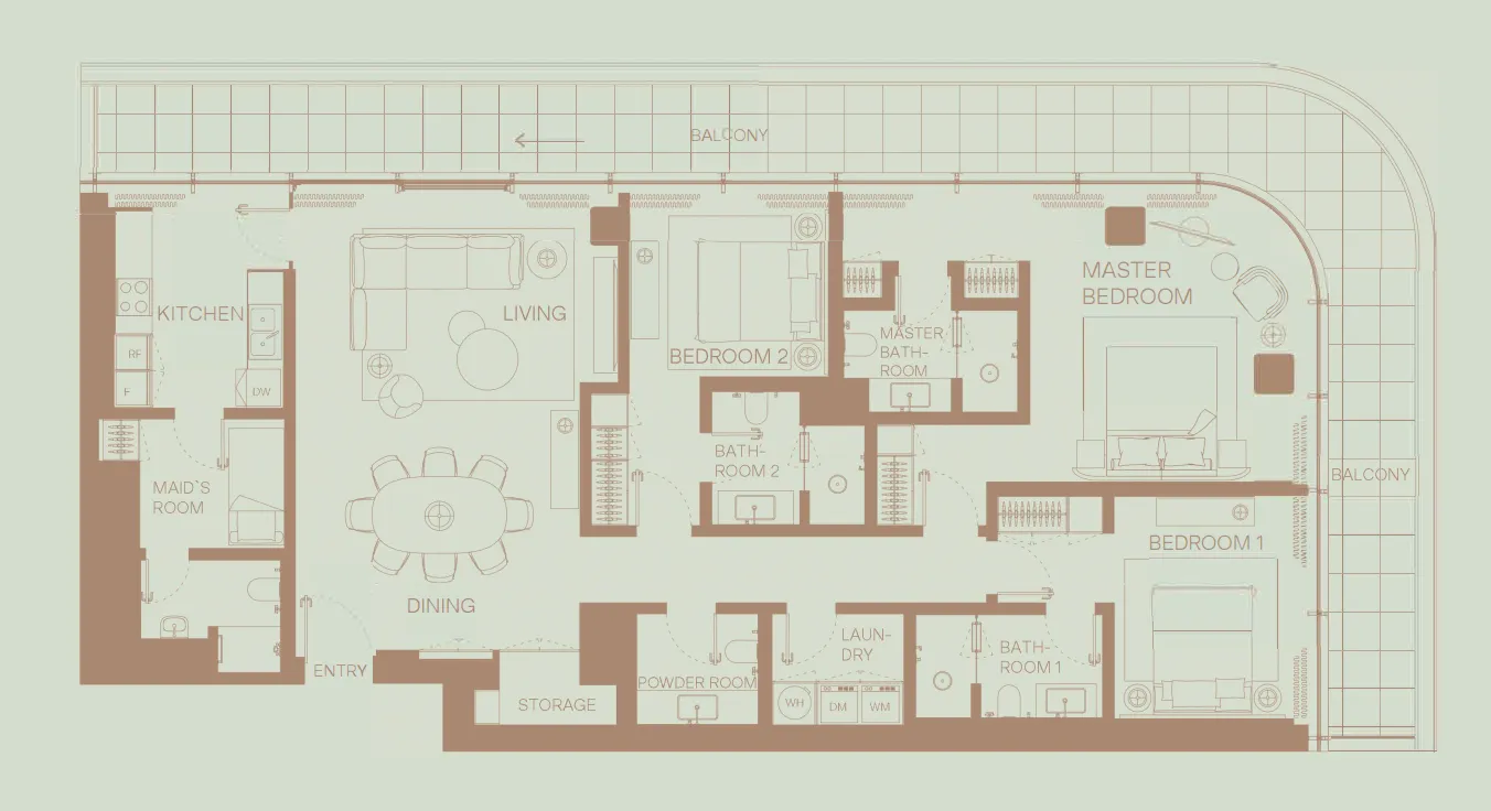 3 bedroom layout