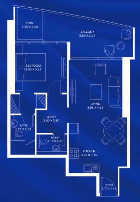 1 bedroom layout