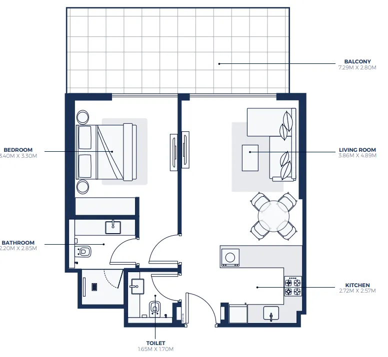 1 bedroom layout