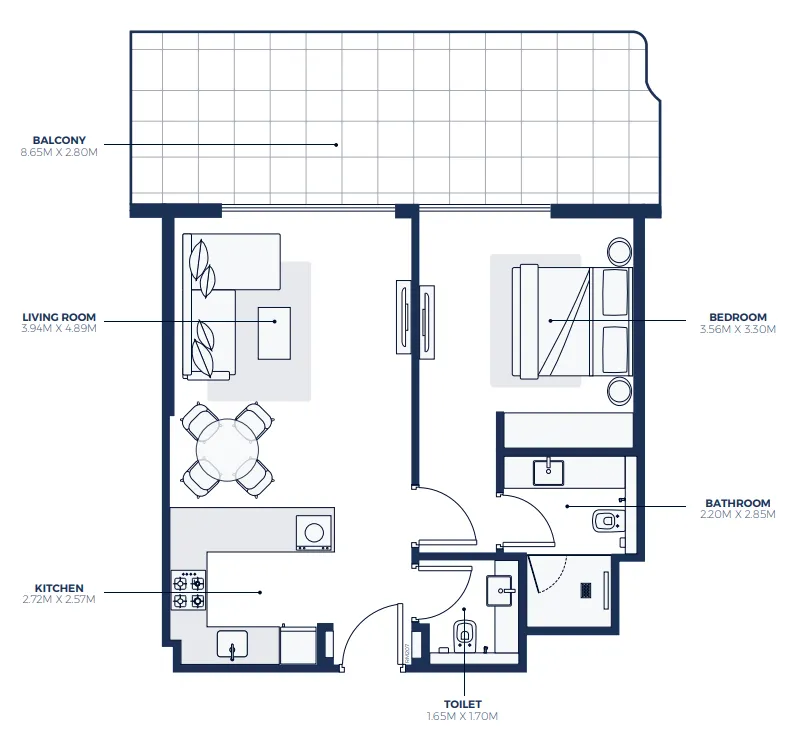 1 bedroom layout