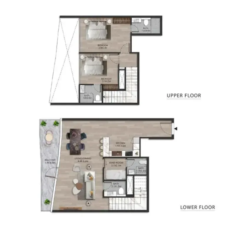 2 bedroom layout