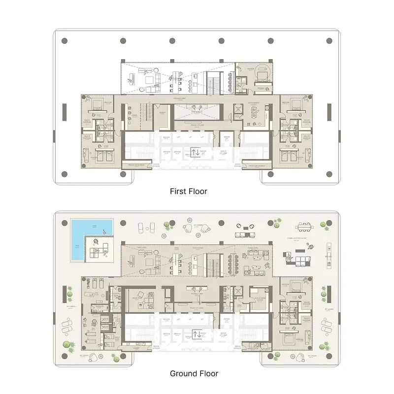 8 bedroom layout