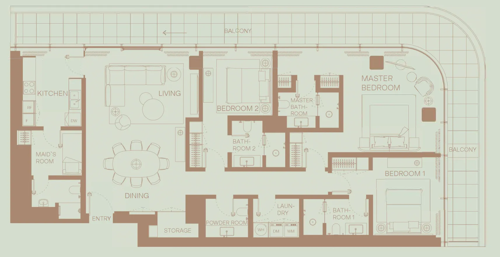3 bedroom layout