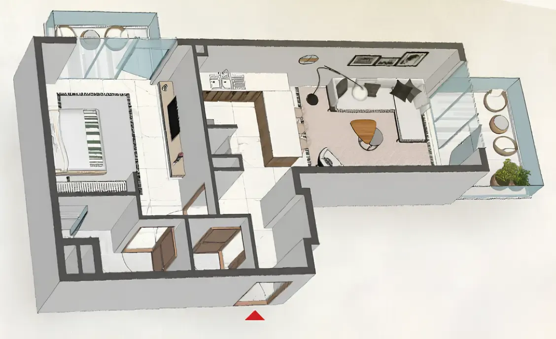 1 bedroom layout