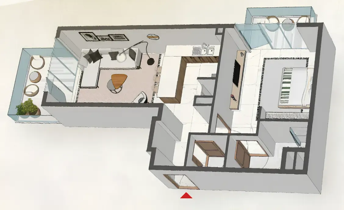 1 bedroom layout