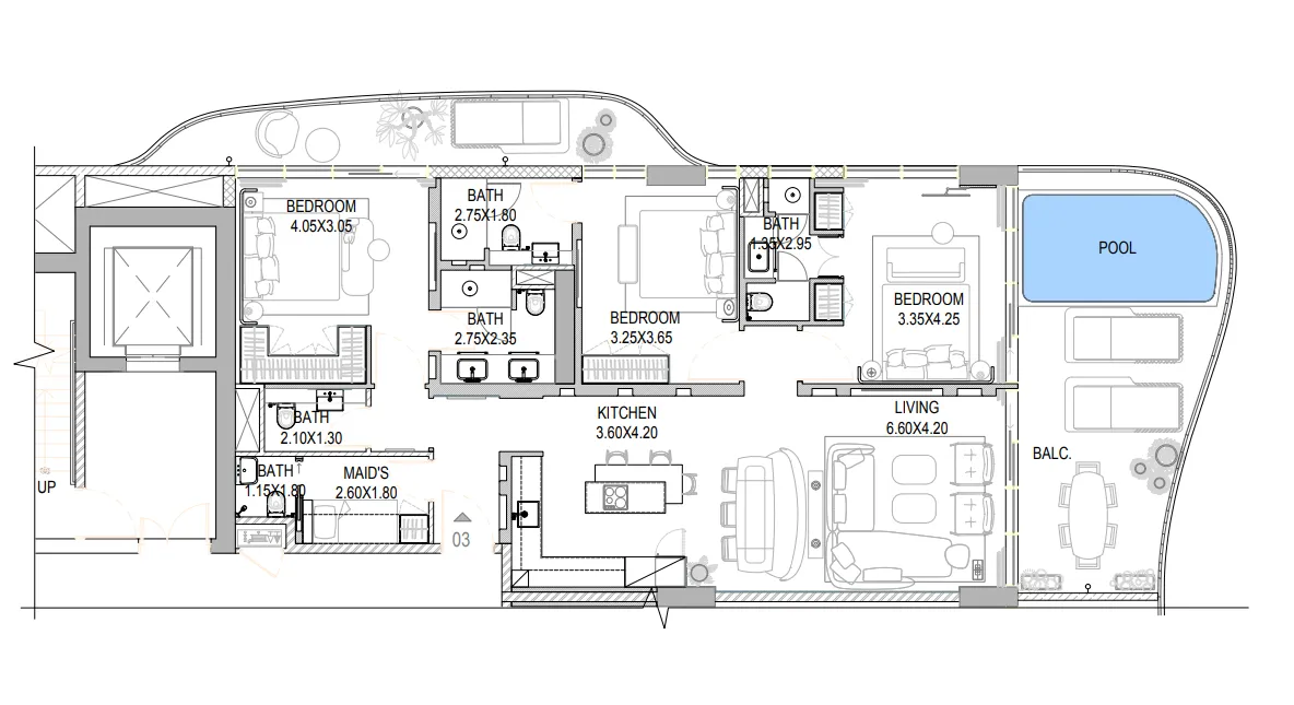 3 bedroom layout
