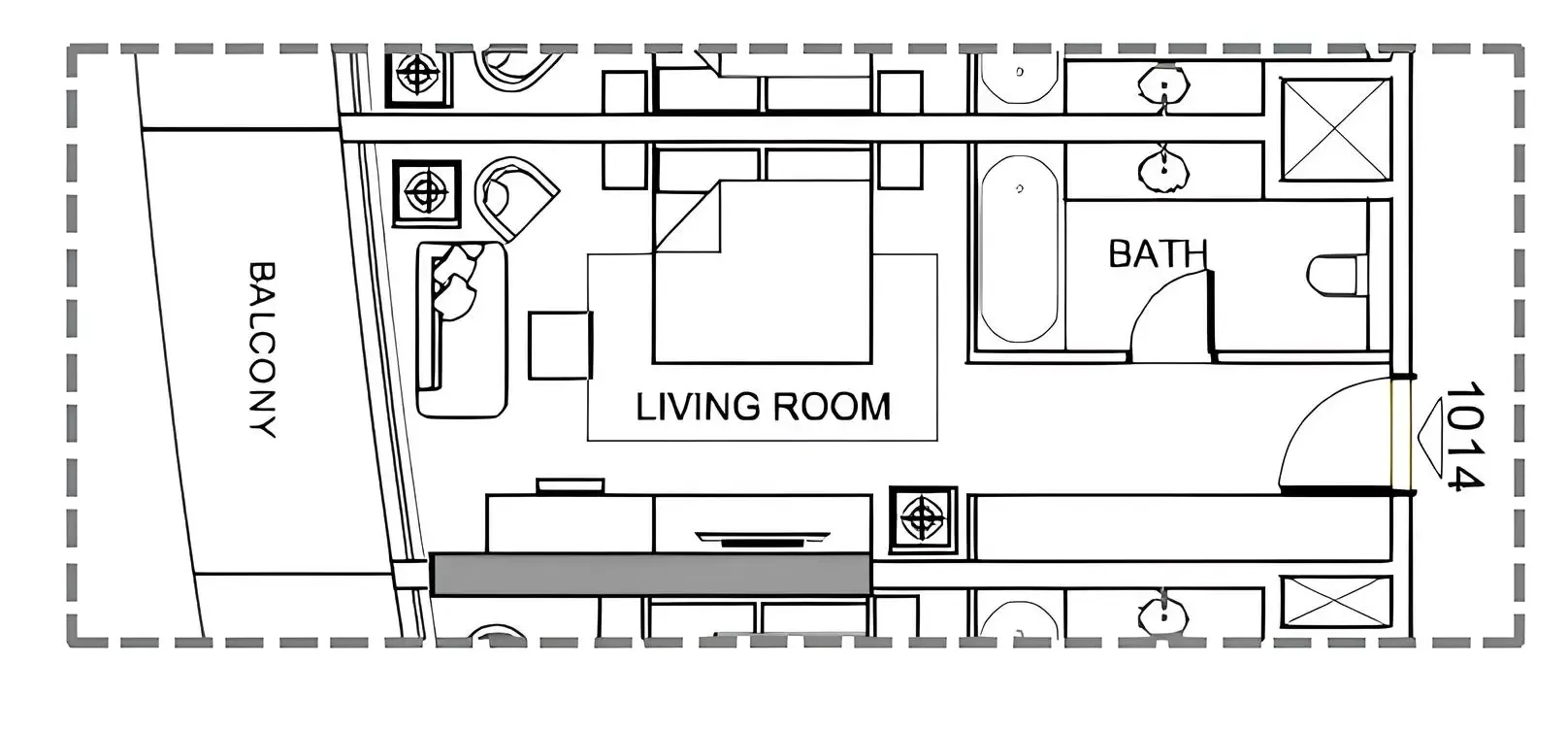 0 bedroom layout