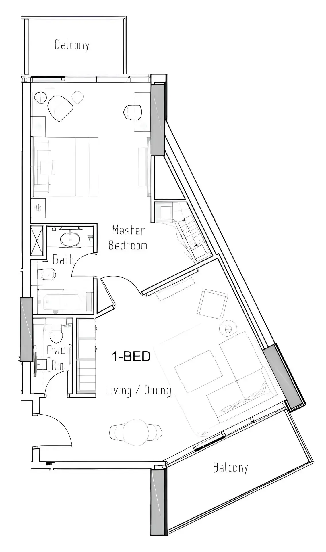 1 bedroom layout
