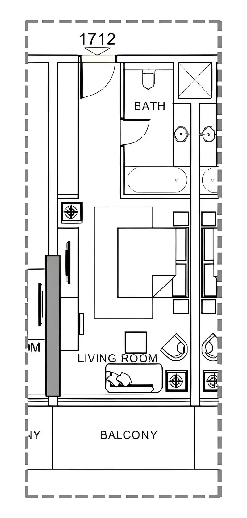 0 bedroom layout