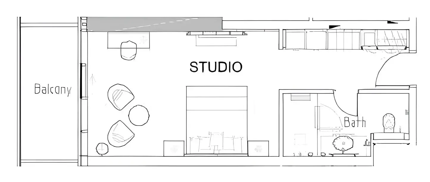 0 bedroom layout