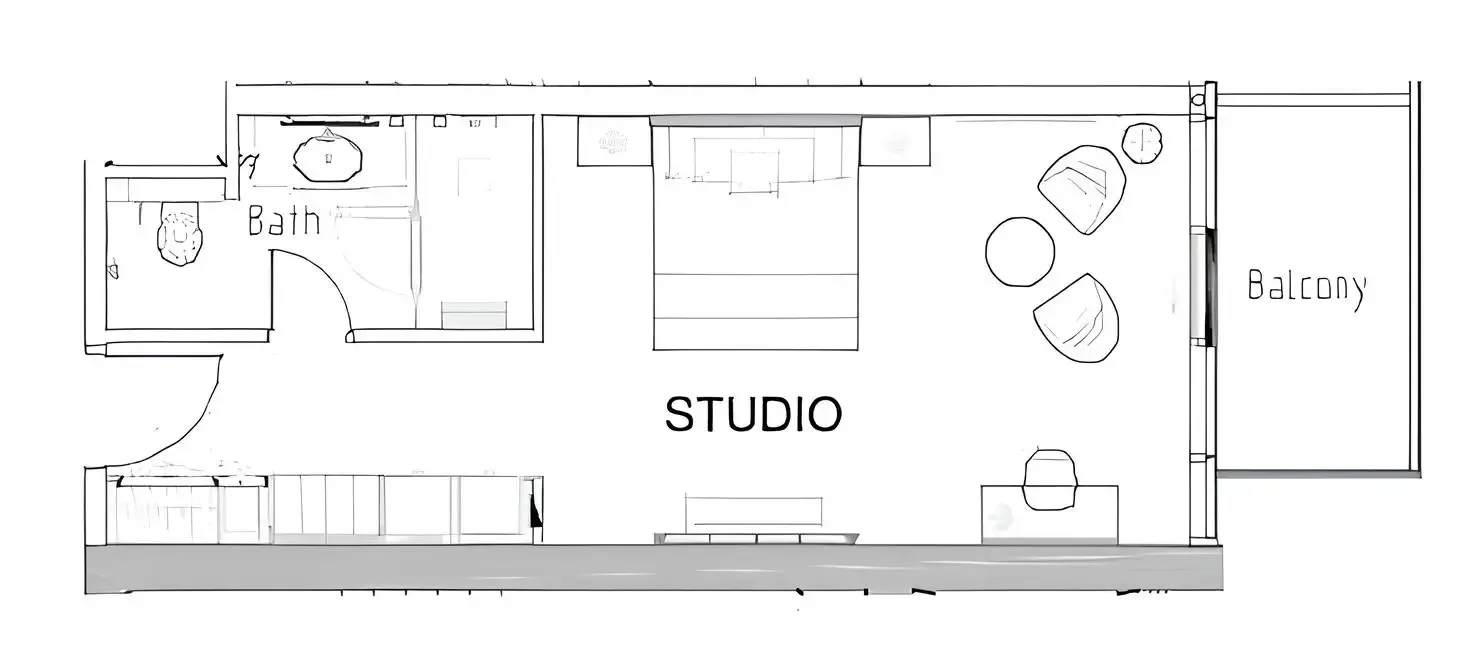 0 bedroom layout