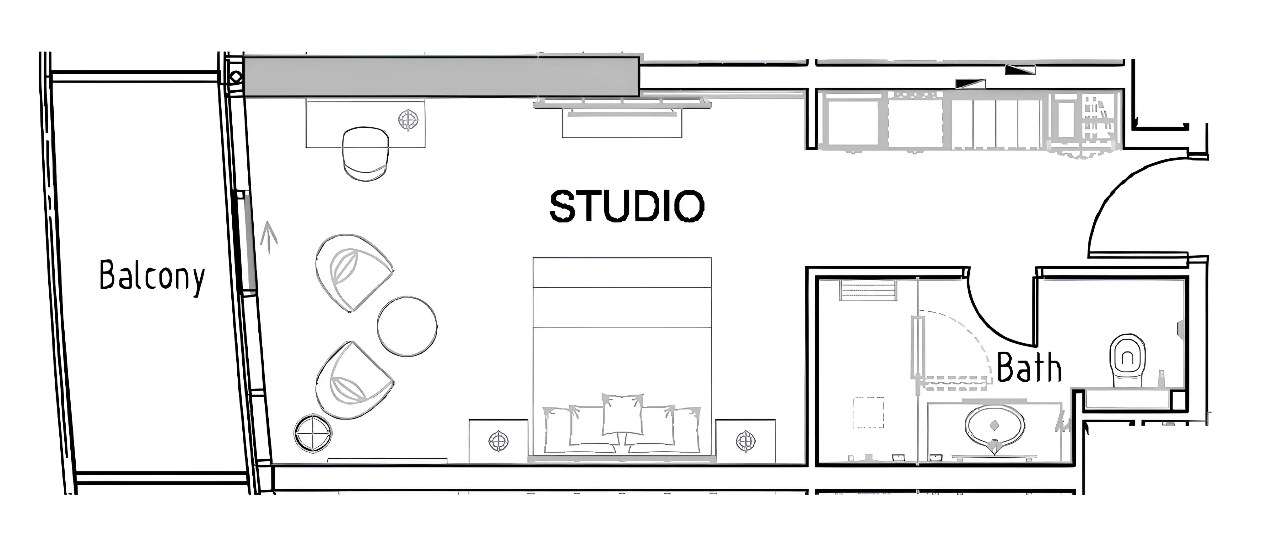 0 bedroom layout