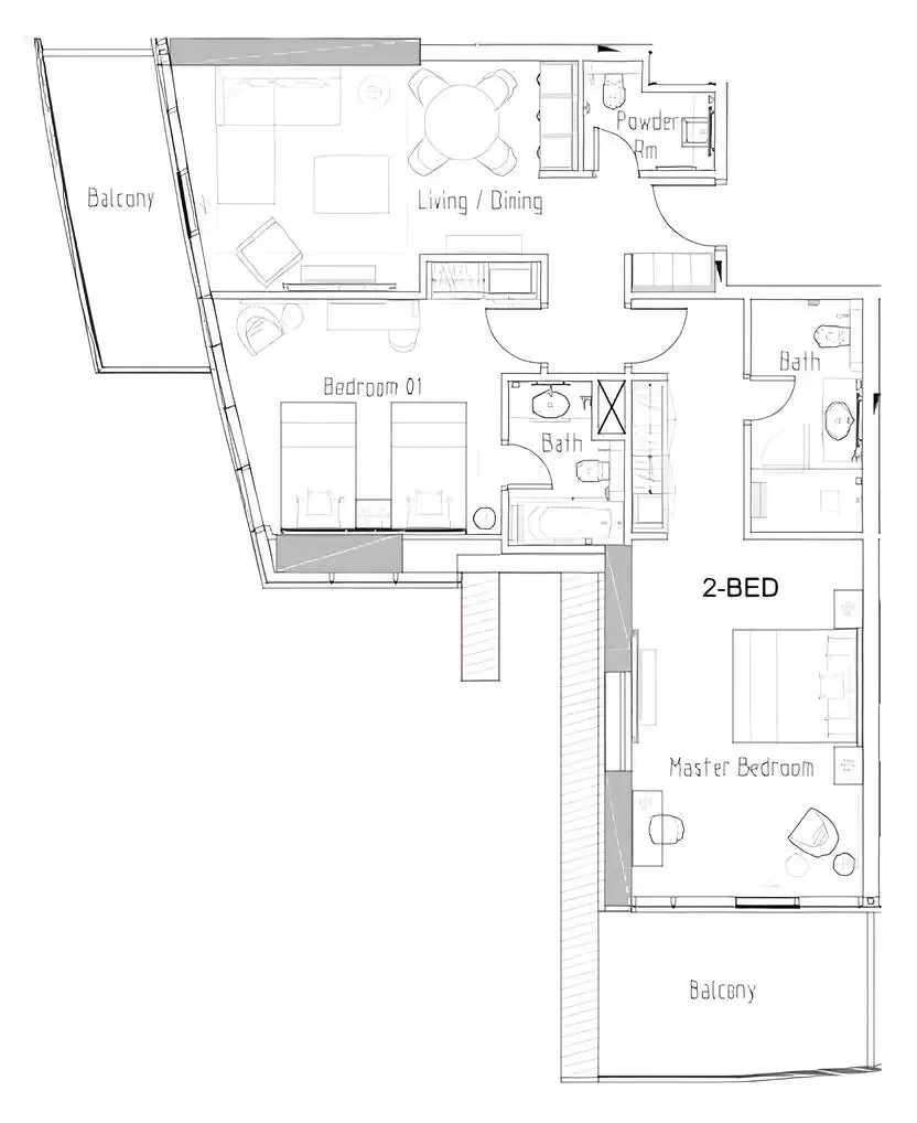 2 bedroom layout