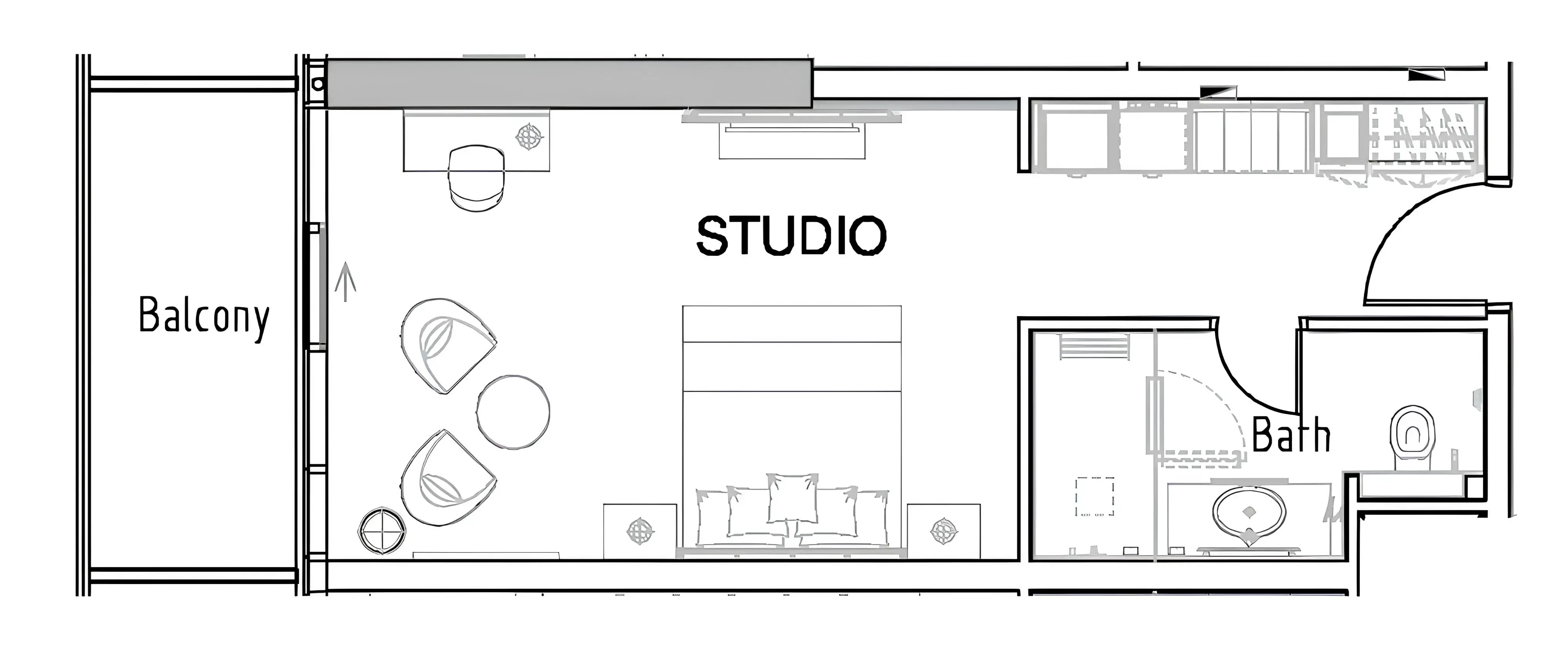 0 bedroom layout