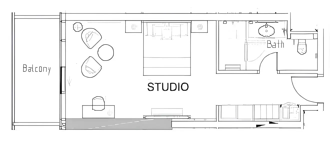 0 bedroom layout