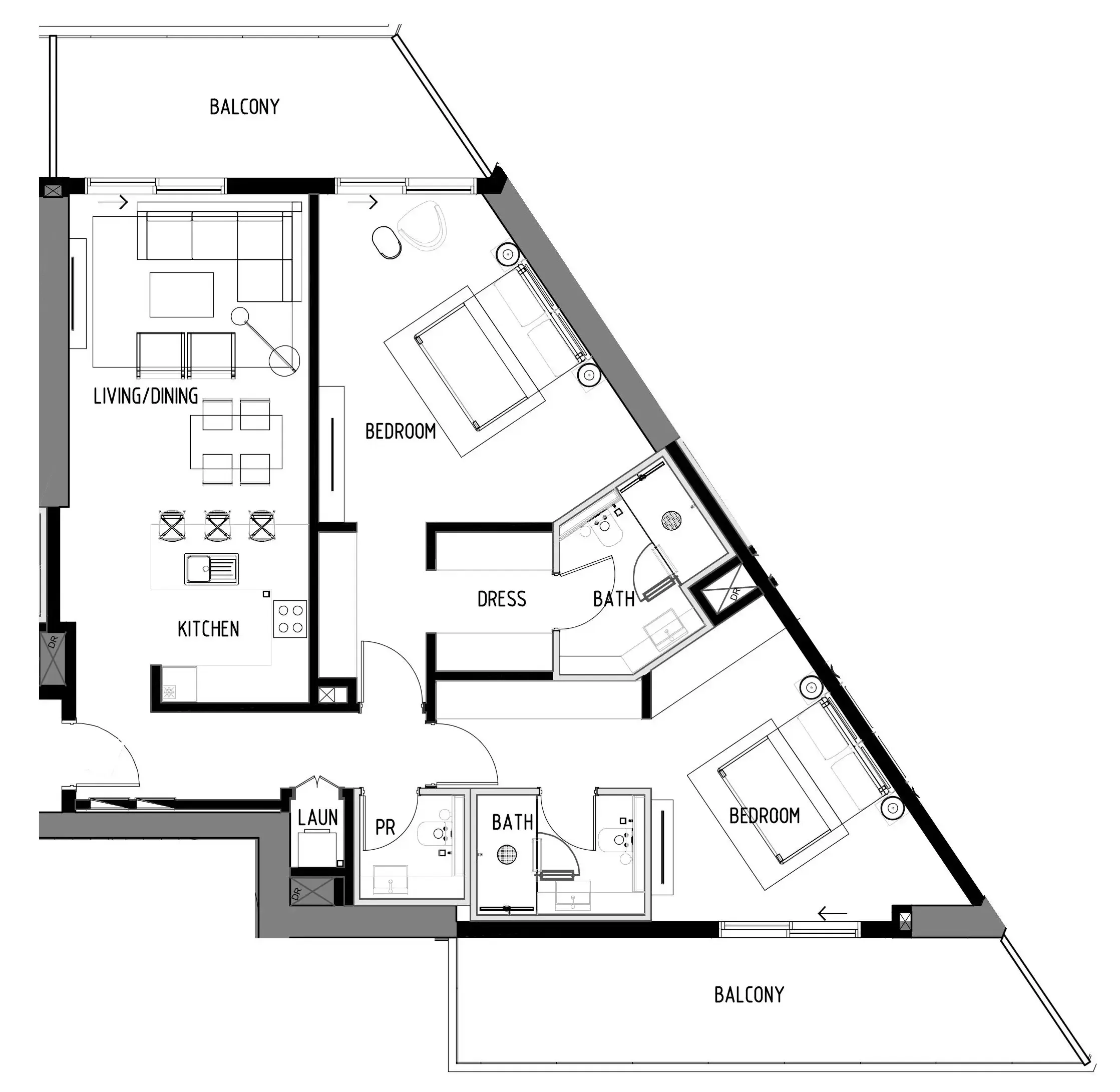 2 bedroom layout