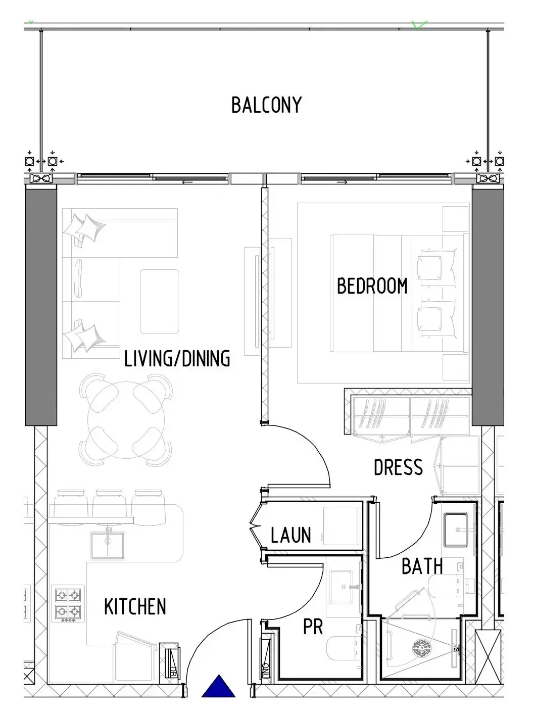 1 bedroom layout