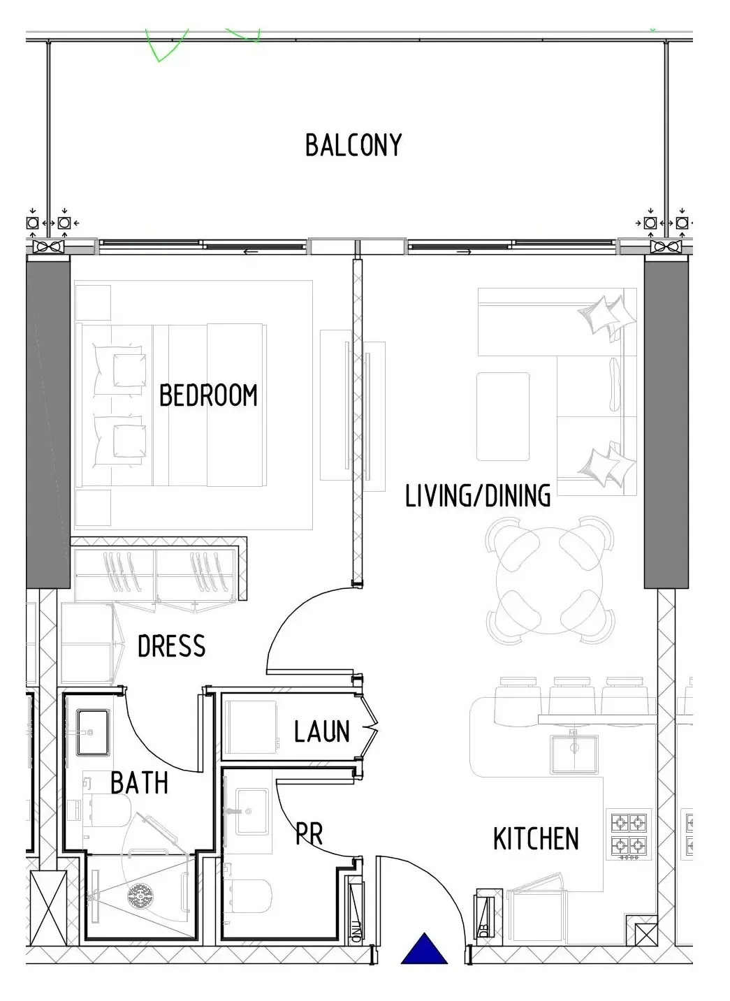 1 bedroom layout